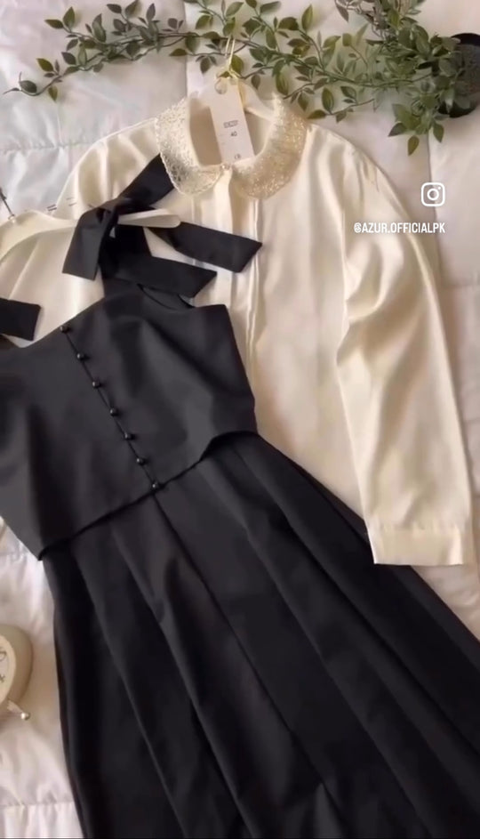 Elegant Bow-Tie Layered Dress