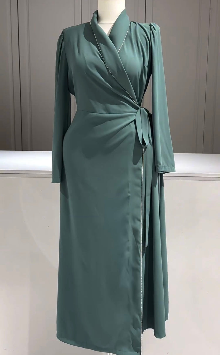 Elegant Wrap-Style Double Georgette Dress