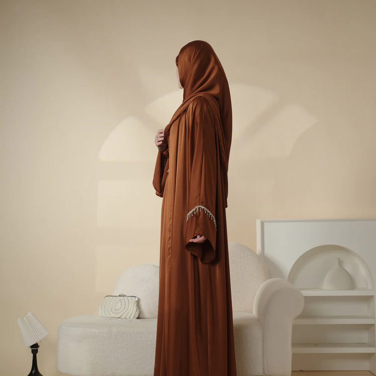 Luxury Silk Inner & Gown Abaya Set