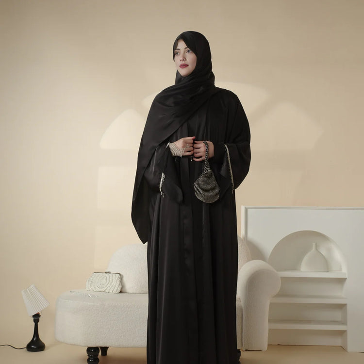 Luxury Silk Inner & Gown Abaya Set