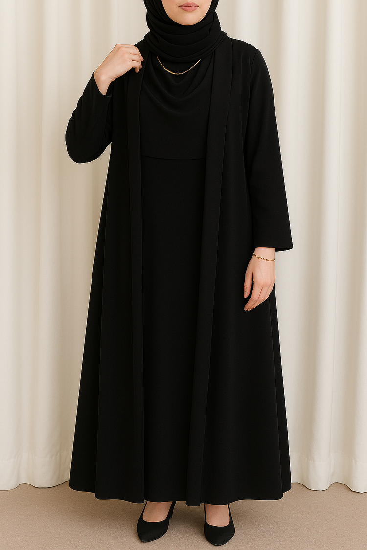 Drape Neck Inner with Flowing Gown