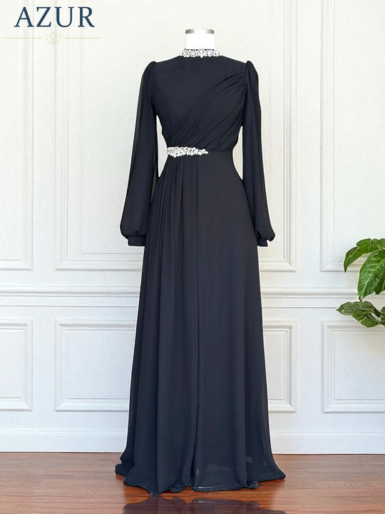 Elegant Embellished Double-Georgette Gown