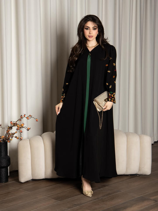 Signature Leaf Embroidered Gown