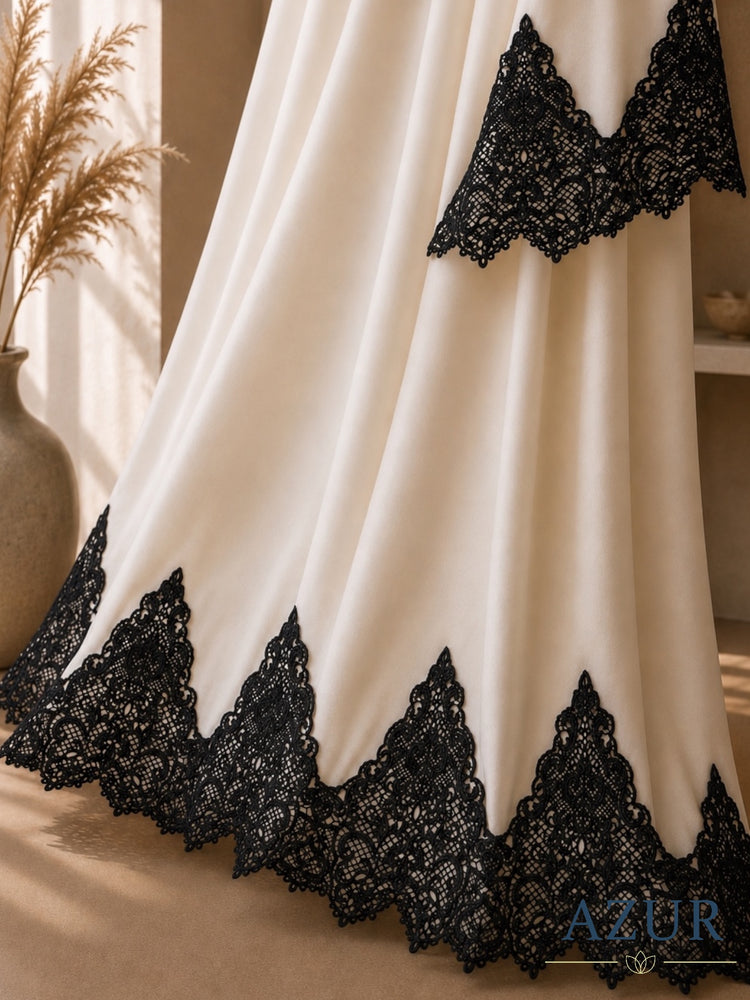 Black Lace Serenity Abaya