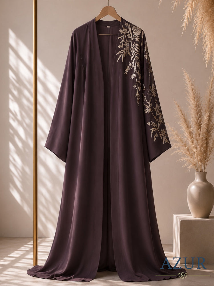 Midnight Botanical Abaya Set