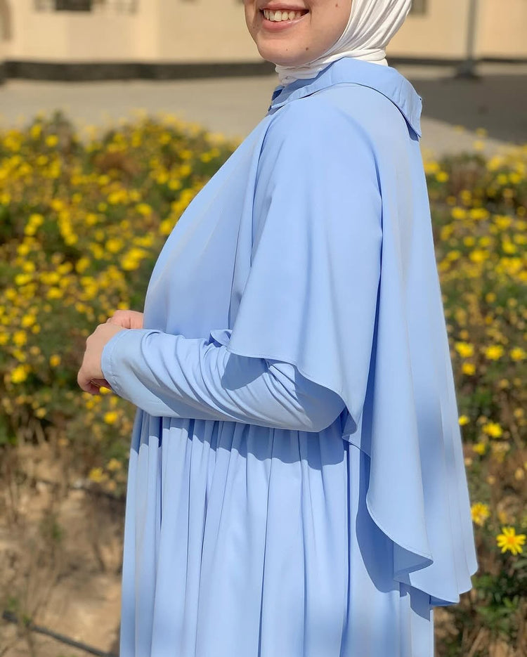 Graceful Layered Cape Abaya – Double Georgette