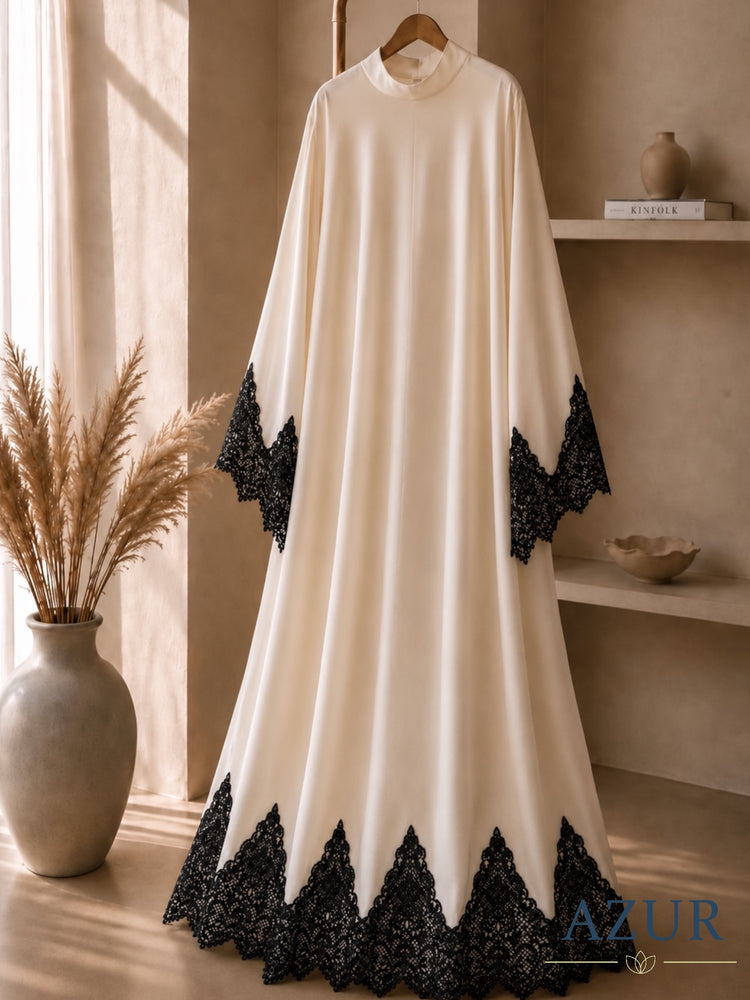 Black Lace Serenity Abaya