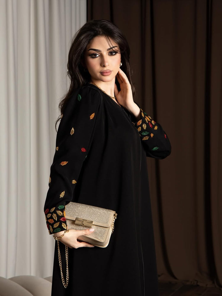 Signature Leaf Embroidered Gown