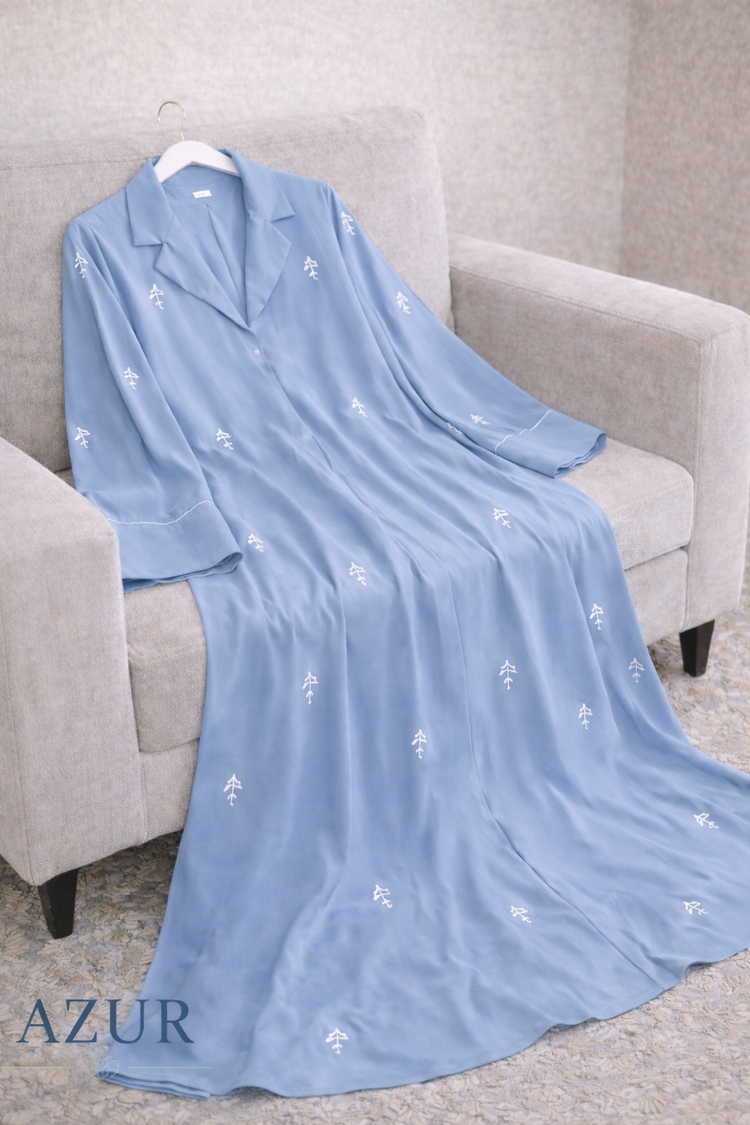 Pearl Branch Embellished Abaya – Double Georgette