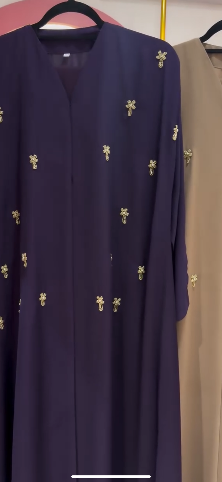 Floral Embellished Double Georgette Abaya