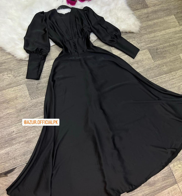 Satin Luxe Button-Down Maxi Dress