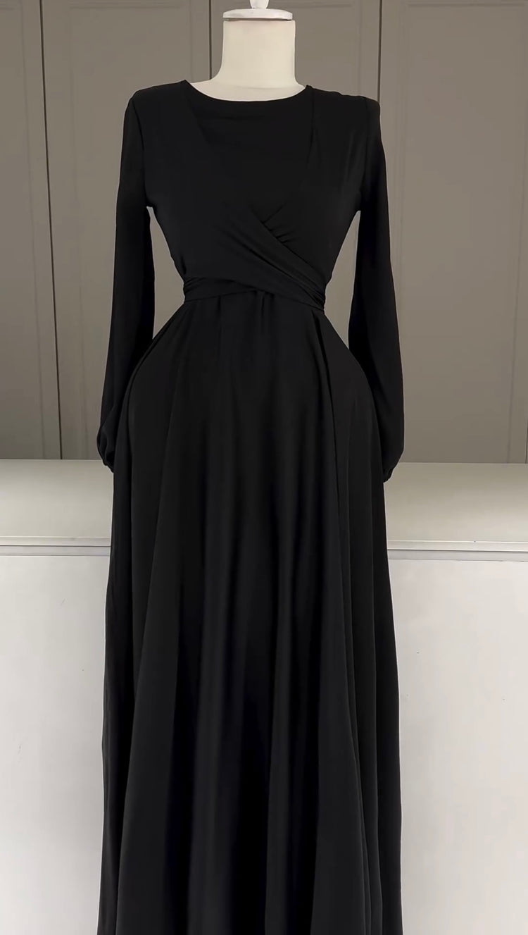 Graceful Wrap Maxi Dress