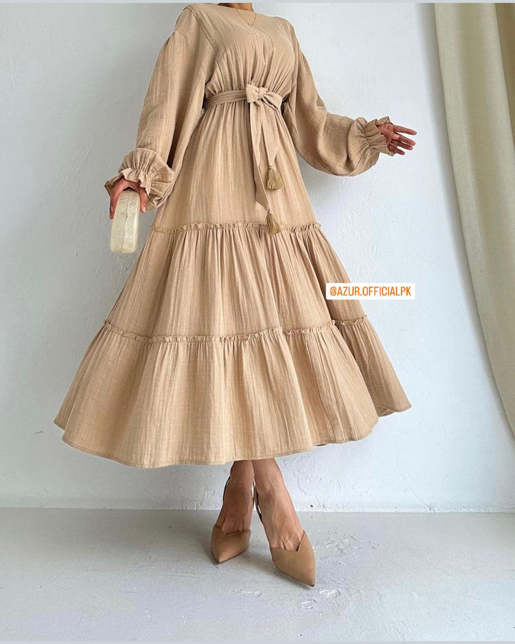 Elegant Linen Flowy Dress