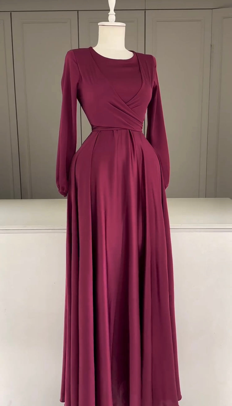 Graceful Wrap Maxi Dress