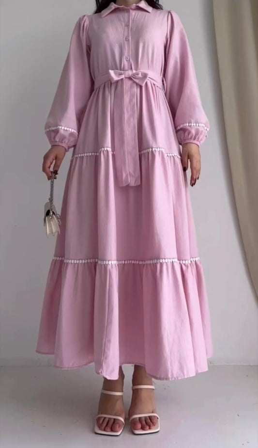 Graceful Cotton Tiered Maxi Dress