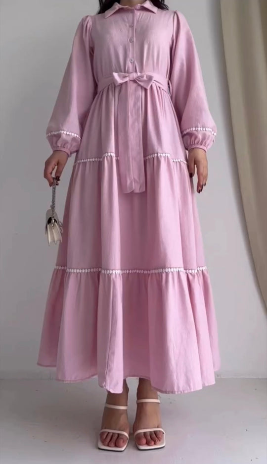 Graceful Cotton Tiered Maxi Dress