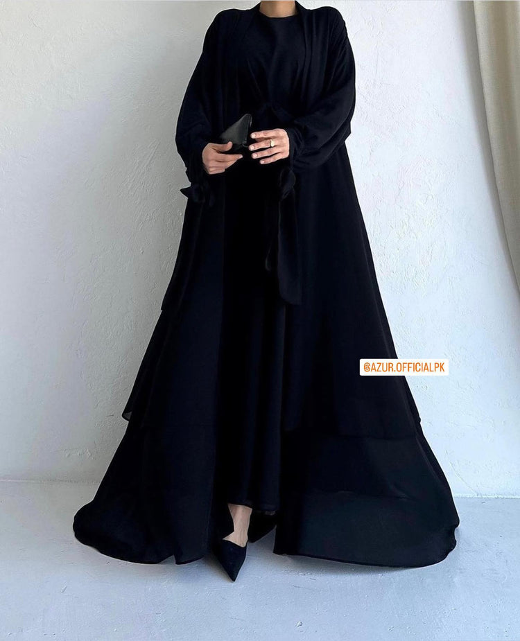 Graceful Flow Double Georgette Abaya Set