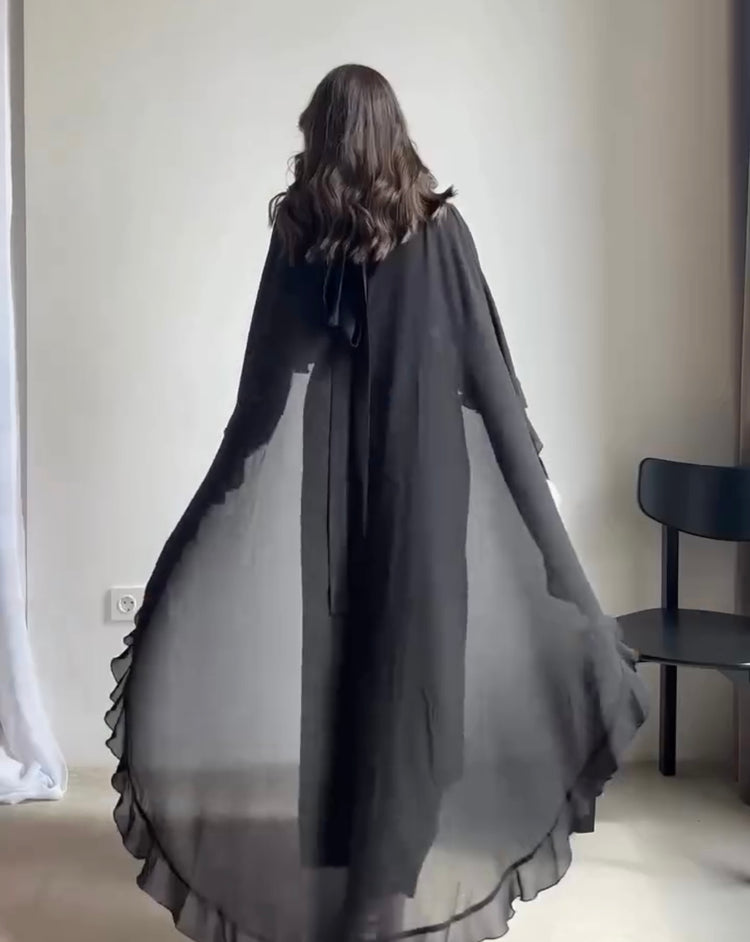 Chiffon Cape with Double Georgette Inner