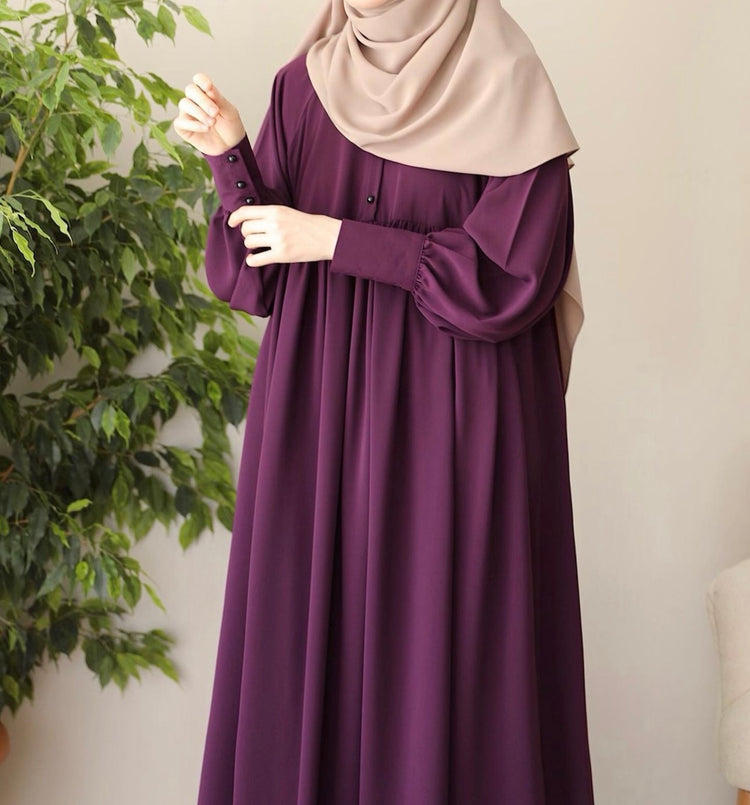 Elegant Flowy Double Georgette Abaya