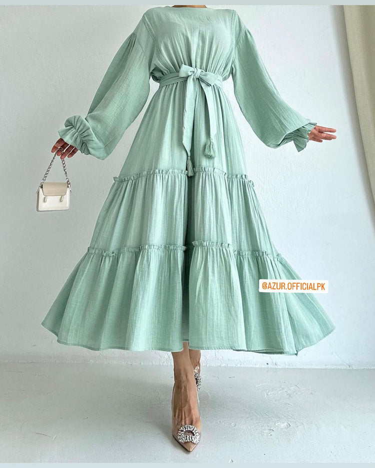 Elegant Linen Flowy Dress