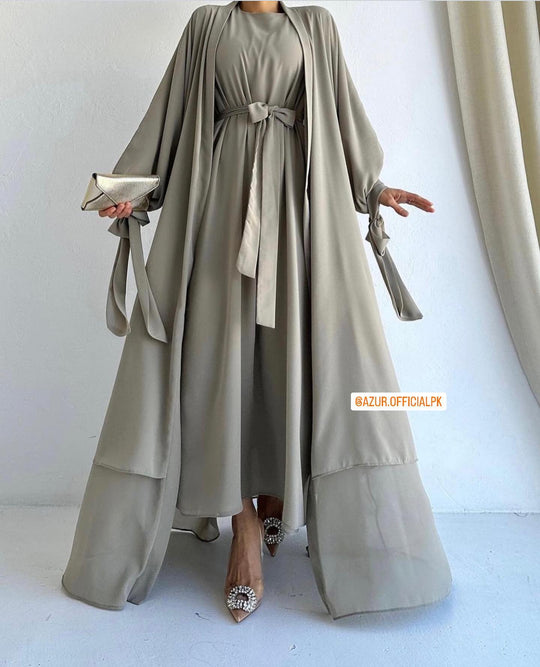 Graceful Flow Double Georgette Abaya Set