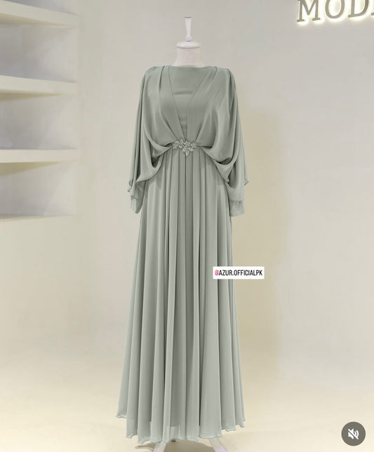 Graceful Draped Gown