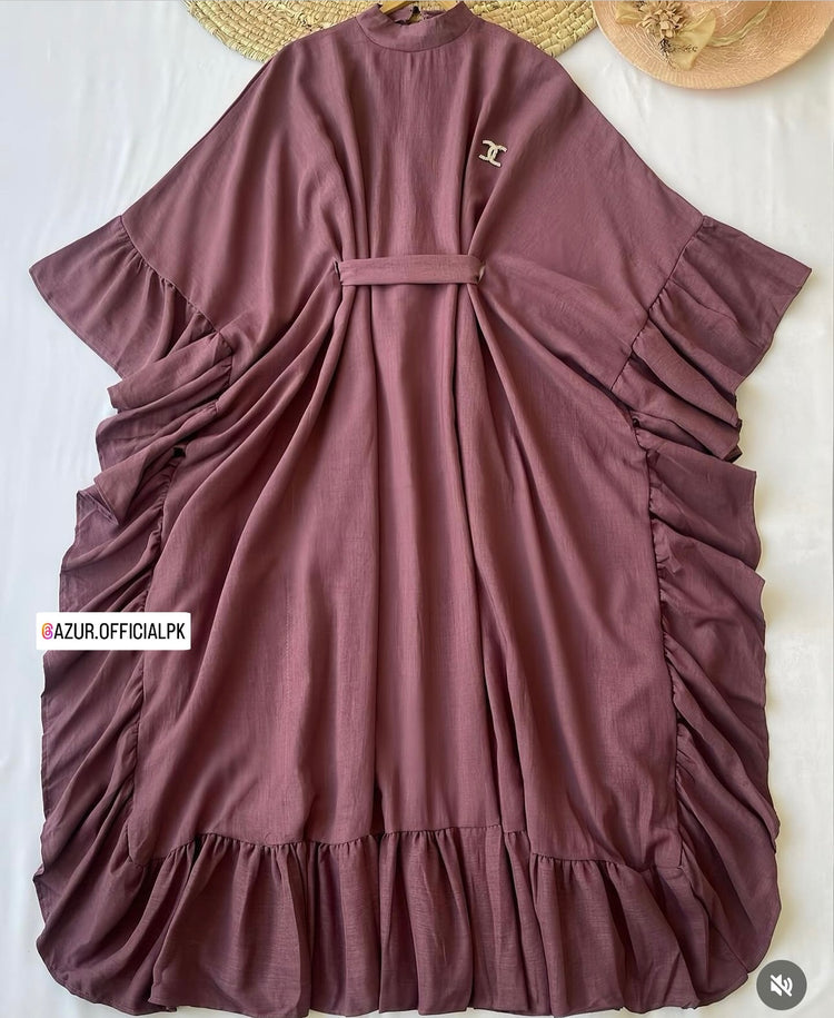 Flowy Ruffle Kaftan – Double Georgette