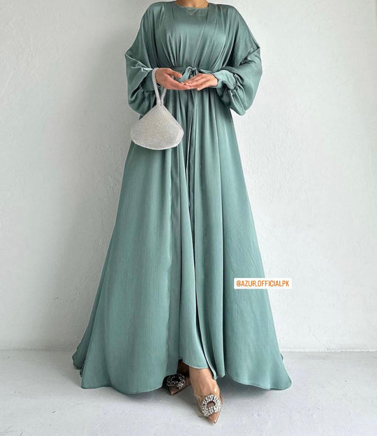 Elegant Silk Inner & Gown Set