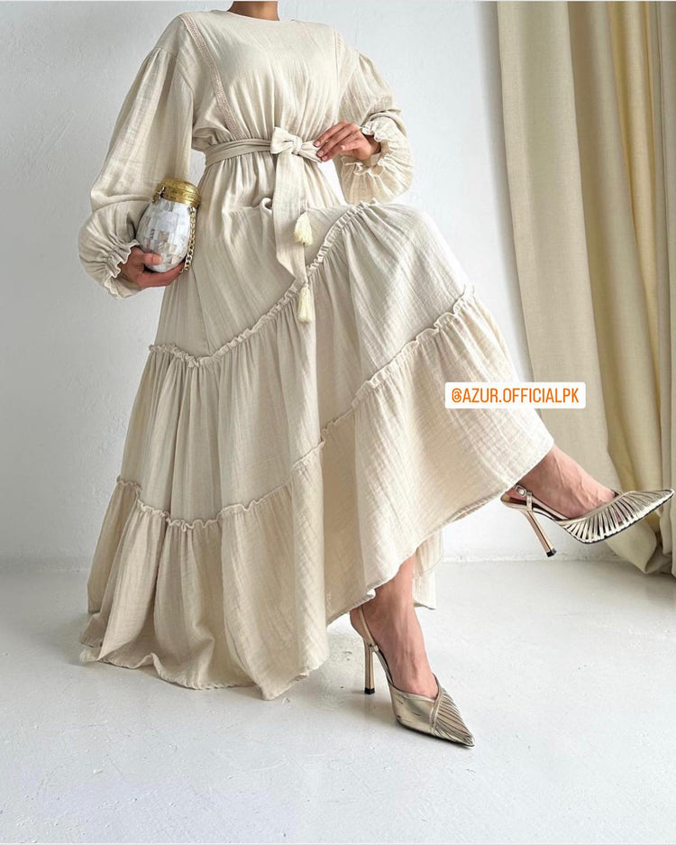 Elegant Linen Flowy Dress