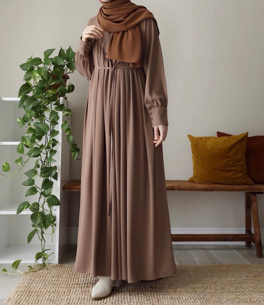 Elegant Pleated Abaya