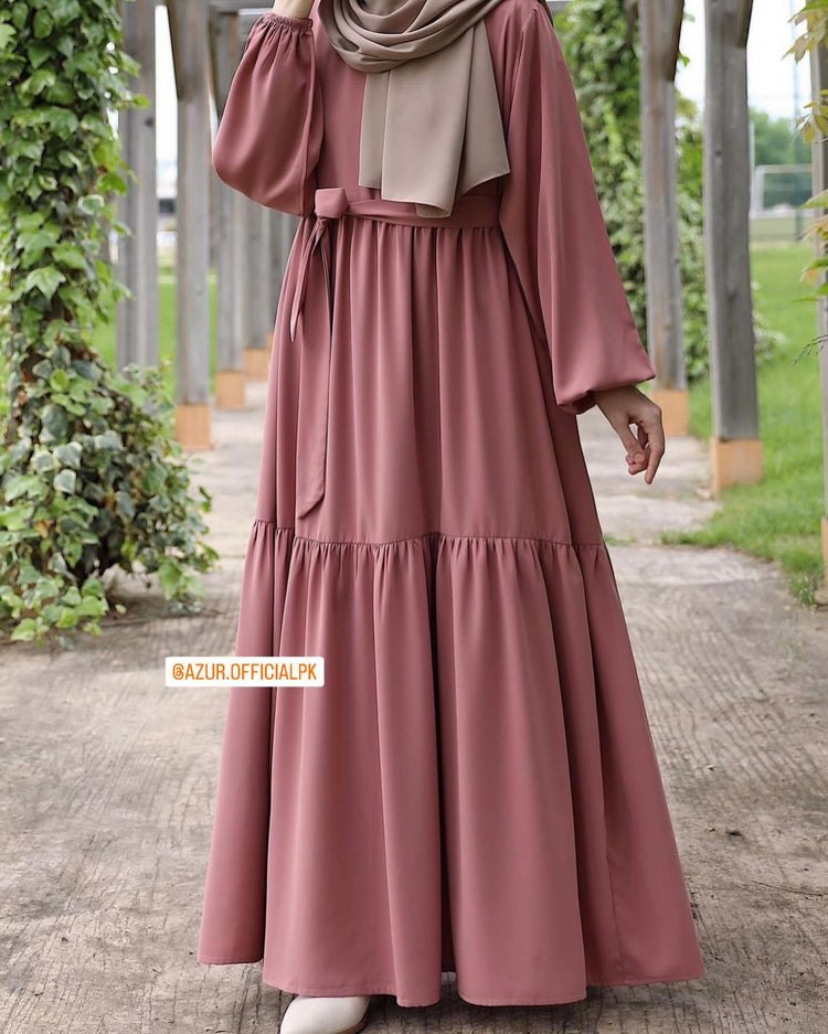Graceful Tiered Maxi Abaya