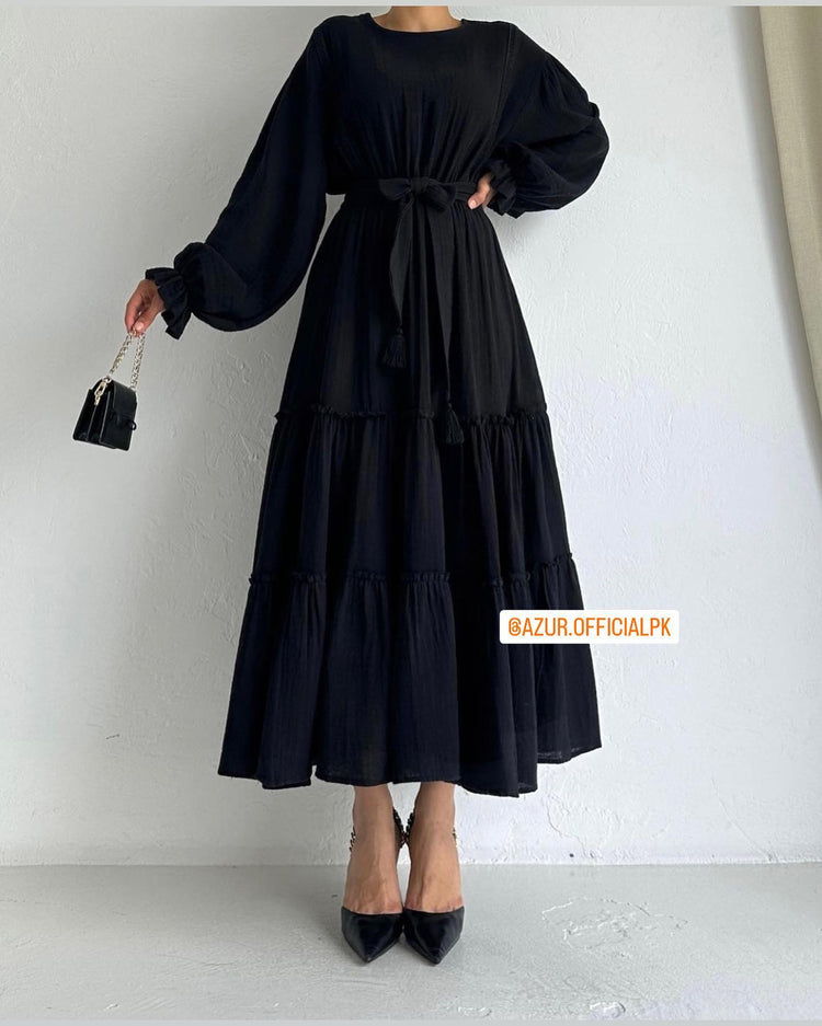 Elegant Linen Flowy Dress