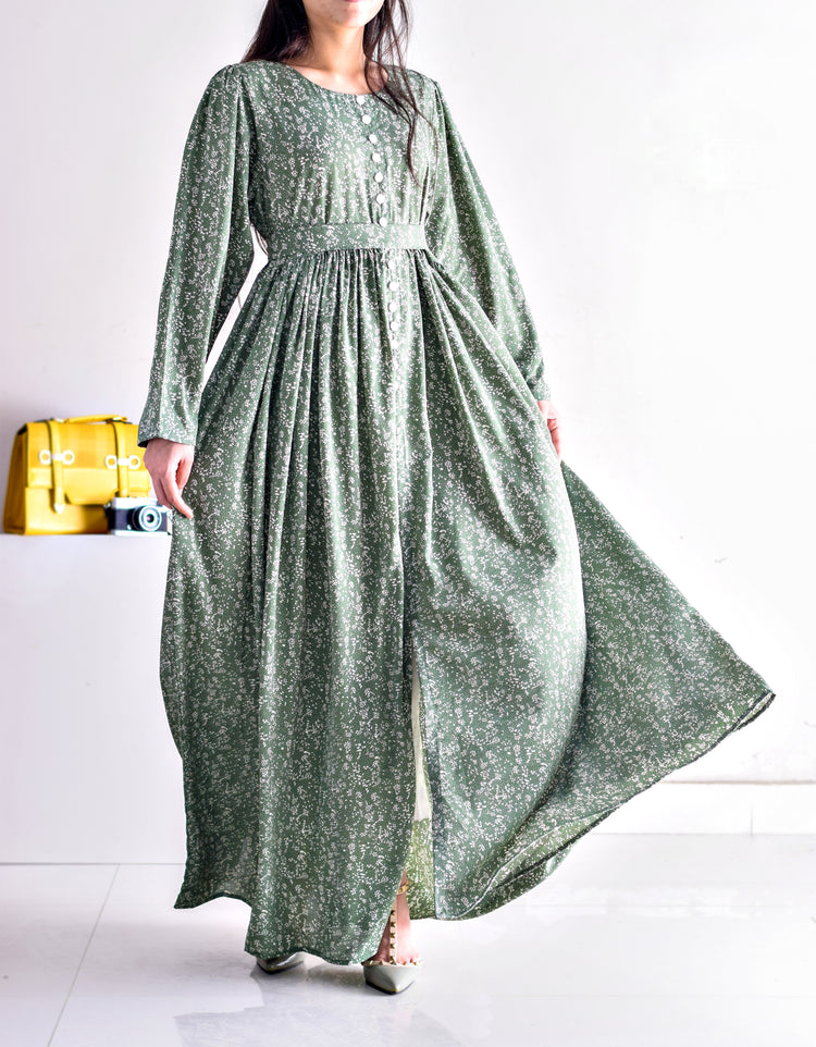 Classic Cotton Long Gown & Trousers Set