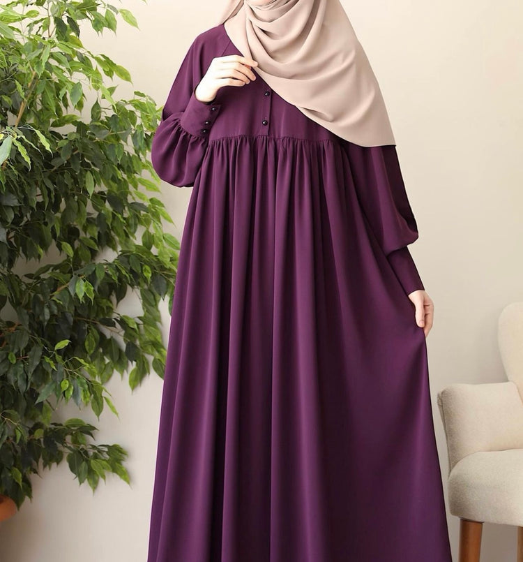 Elegant Flowy Double Georgette Abaya