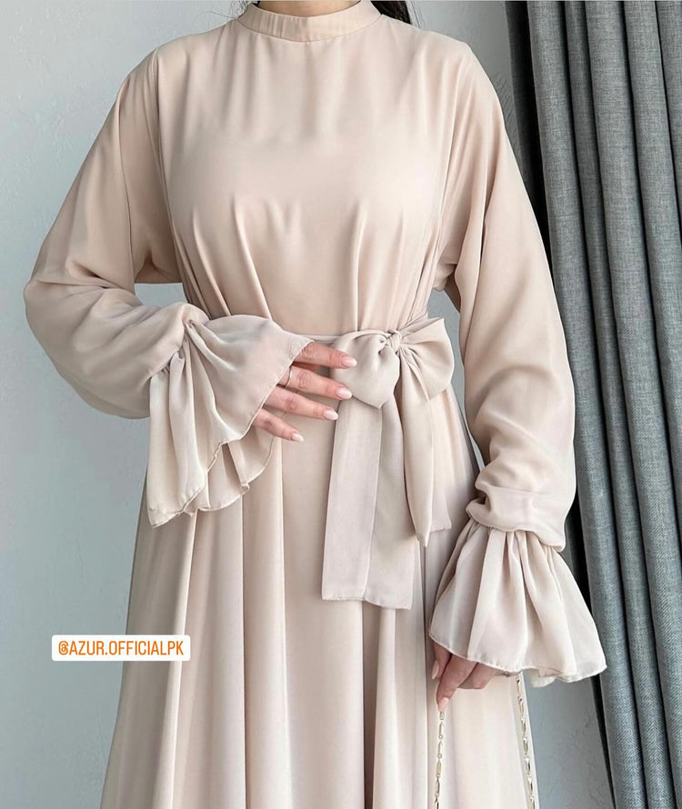 Ruffle Hem Flared Dress
