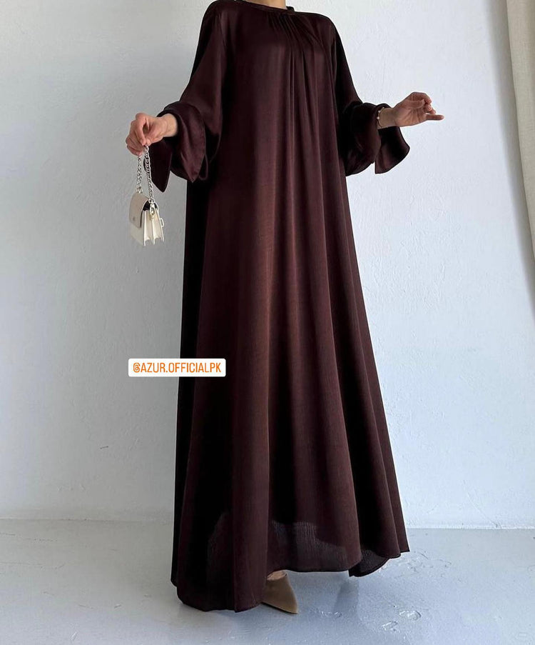 Elegant Silk Flowy Maxi Dress