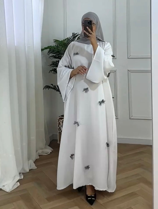 Bow Double Georgette Abaya