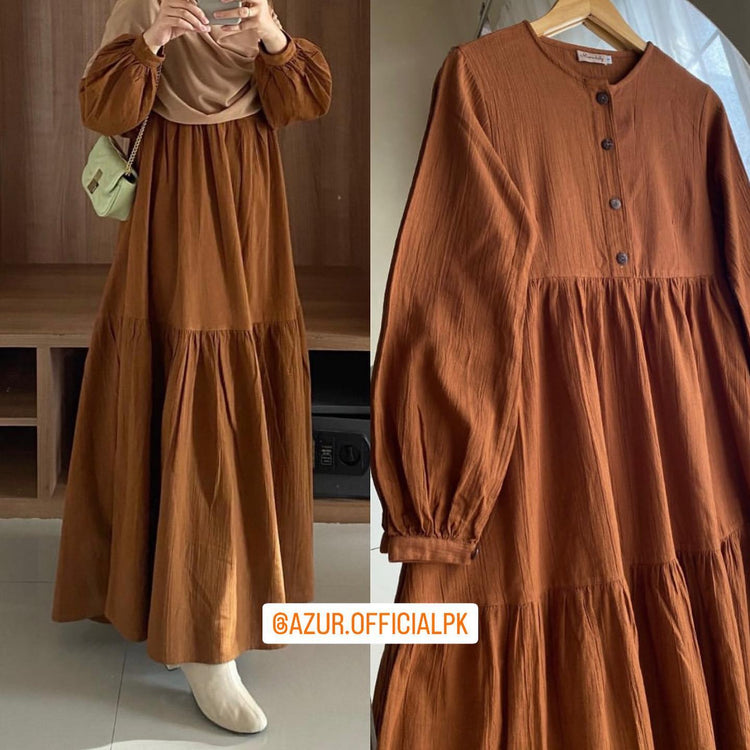 Elegant Tiered Cotton Dress