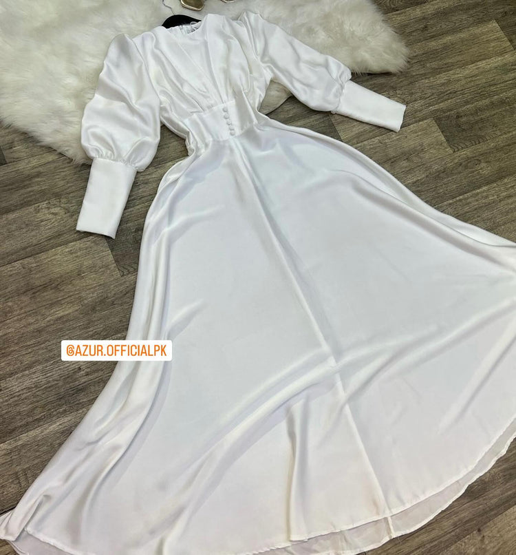 Satin Luxe Button-Down Maxi Dress