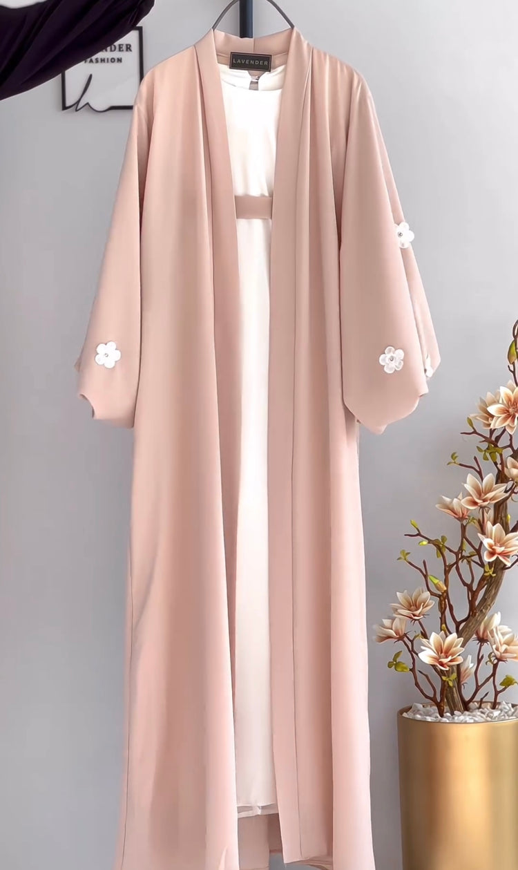 Floral Embellished Abaya with Inner