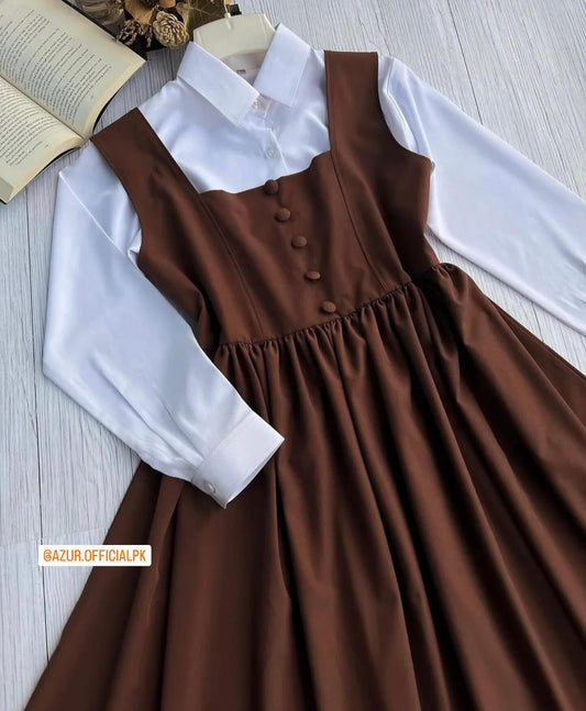 Classic Layered Midi Dress Set