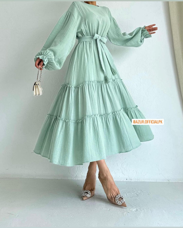 Elegant Linen Flowy Dress