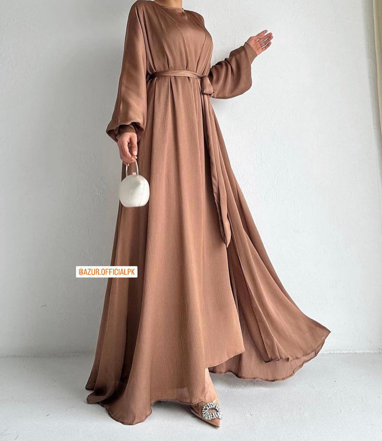 Elegant Silk Inner & Gown Set