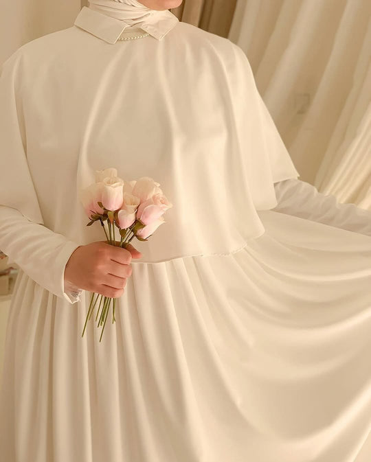 Graceful Layered Cape Abaya – Double Georgette