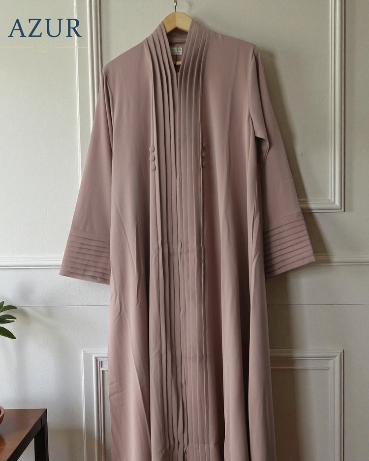 Pleated Front Classic Abaya – Double Georgette