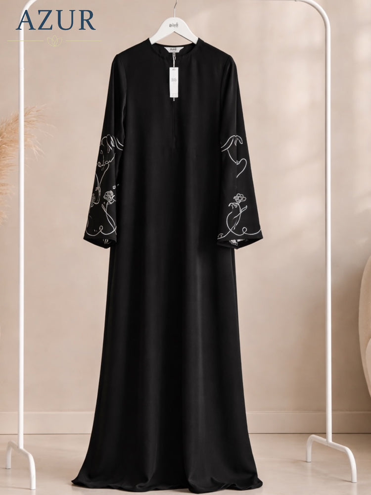 Noor Vine Embroidered Abaya