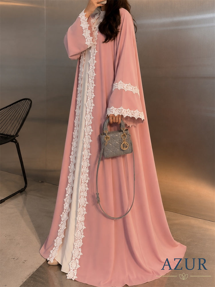 Roselle Lace Abaya Set