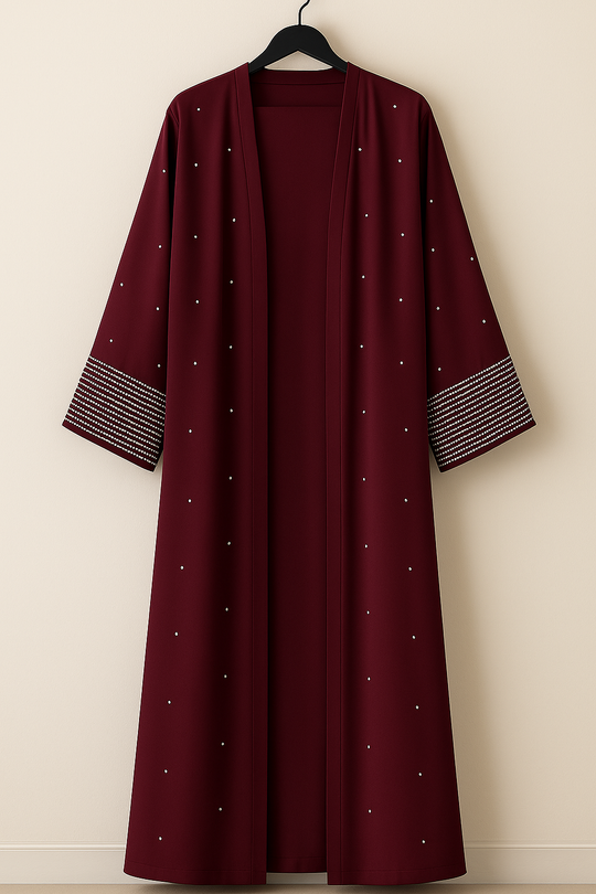 Elegant Double Georgette Gown with Matching Stole
