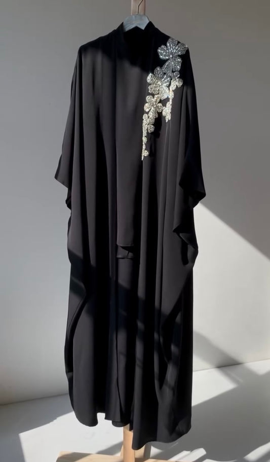 Embellished Floral 3-Piece Set in Double Georgette