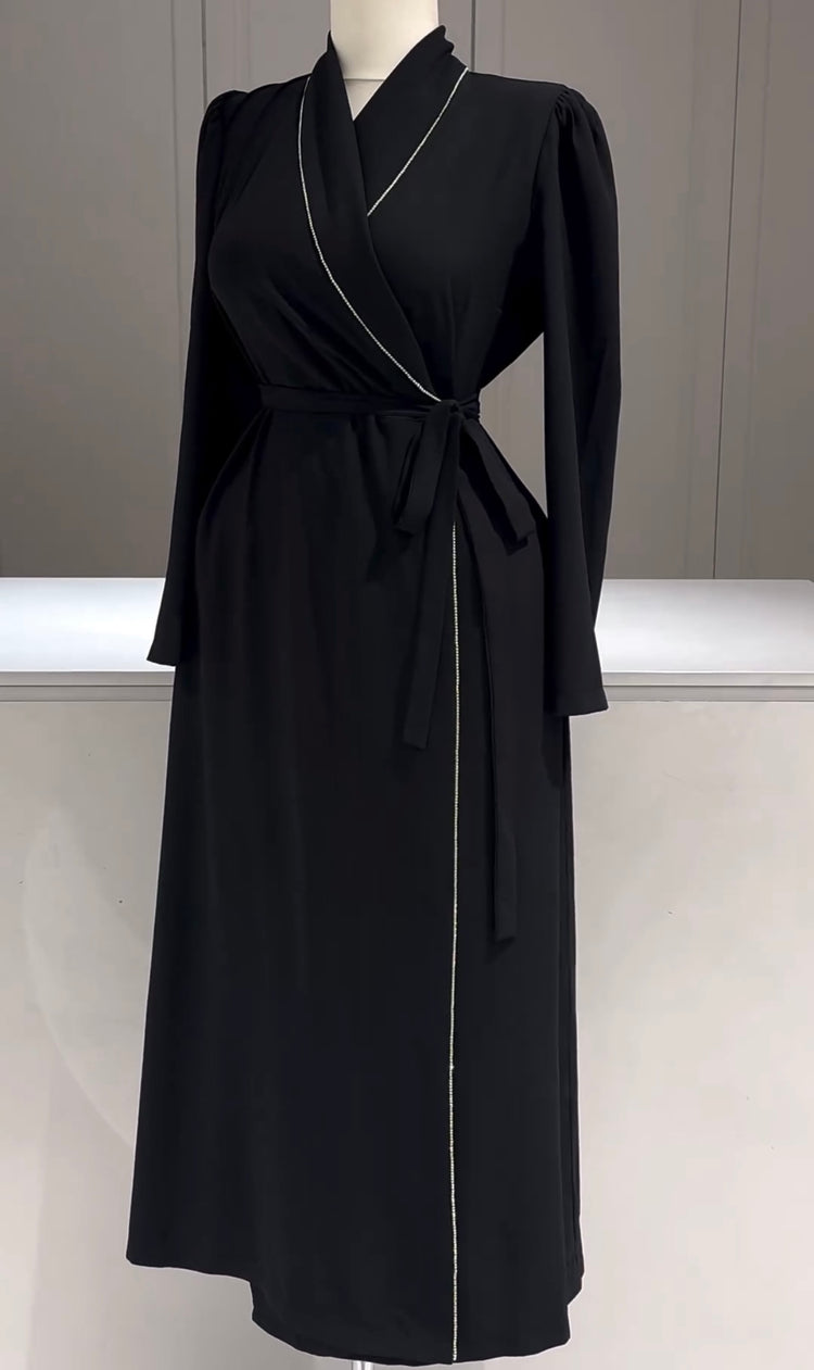 Elegant Wrap-Style Double Georgette Dress